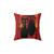 Retro Cat Throw Pillow with Atomic Age Black Kitschy Cats Design