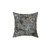 Marble patterned throw pillow in black, gold, and grey