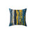 Colorful striped pillow with abstract oil pattern