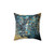 Teal and gold decorative throw pillow