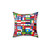 Colorful World Flags Decorative Pillow