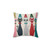 Multicolor Kitty Santa Pillow - Retro Christmas Decor