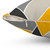 Geometric Line Mustard Grey Decorative Pillow