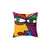 Funky Abstract Art Face Pillow