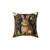 Vintage Floral Rabbit Morris Style Pillow