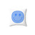 Preppy Blue Lightning Bolt Smiley Pillow