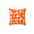 Abstract Mid Century Inspired Orange Pillow