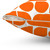 Abstract Mid Century Inspired Orange Pillow