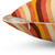 Vintage orange 70s style rainbow striped decorative pillow
