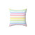 Pastel Rainbow Striped Pillow