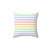Pastel Rainbow Striped Pillow