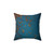 Midnight Blue Sky Pillow with Burnt Orange Maple Leaves