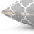 Quatrefoil Pattern Silver Gray Throw Pillow