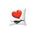 Greyhound Pillow with Stolen Heart Design