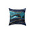 Glamour Ocean Blue Faux Marble Pillow