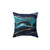 Glamour Ocean Blue Faux Marble Pillow