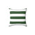 Classic Striped Minimalist Throw Pillow in Green and White