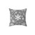 Snowflakes Pattern Grey Pillow