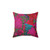 Mexican Embroidered Pillow with Colorful Floral Design