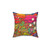 Psychedelic Trippy Hippie Colorful Illustration Pillow