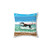 Greyhound seaside pillow with nature and beach design