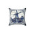Vintage Delft Blue Windmill Print Decorative Pillow