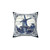Vintage Delft Blue Windmill Print Decorative Pillow