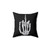 Skeletal Middle Finger Decorative Accent Pillow