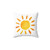 Brushed Watercolor Painted Sun Decorative Pillow