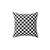Checkered Black, Gray and White Throw Pillow
