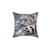 Snow leopard print decorative pillow