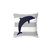 Navy Blue Jumping Dolphin Pillow