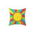 Radiant Positivity Pillow with Colorful Sunshine, Rainbows, and Happy Quotes