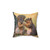 Squirrel Talk Autumnal Pillow with Squirrels Design