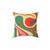 Colorful retro abstract patterned pillow