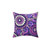 Aboriginal Art Purple Patterned Decorative Pillow