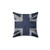 Blue Distressed Union Jack Decorative Pillow