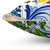 Mediterranean Lemon Pillow with Blue Ceramic Tiles Design