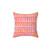 Geometric pink and orange brush strokes pillow