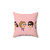 Vintage Pink Ladies Pillow