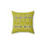 Chartreuse Damask Decorative Throw Pillow