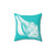 Aqua Blue and White Shell Decorative Pillow