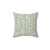 Boho Herringbone Throw Pillow in Sage Green and White