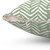 Boho Herringbone Throw Pillow in Sage Green and White