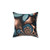 Blue Brown Fractal Spirals Pillow