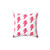 Bright Pink and Red Lightning Decorative Pillow