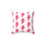 Bright Pink and Red Lightning Decorative Pillow
