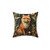 Vintage Forest Fox Floral Throw Pillow
