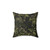Olive Green Decorative Throw Pillow with Nature Inspired Camouflage Pattern