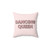 Decorative Pink Block Letter Sticker Pillow